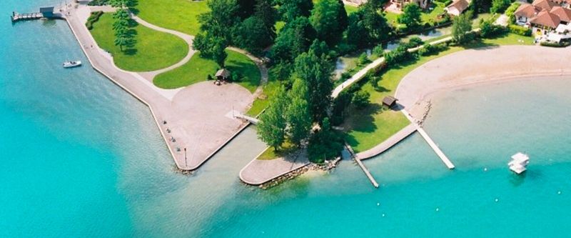 Plage et baignade à Sevrier sur le lac d'Annecy